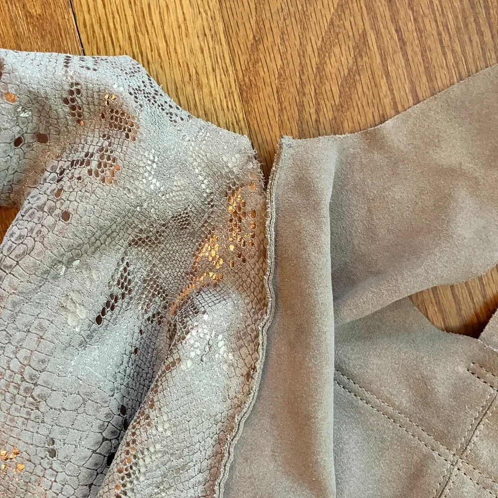 2/$30 Accessorize Metallic Snakeskin Hobo Bag